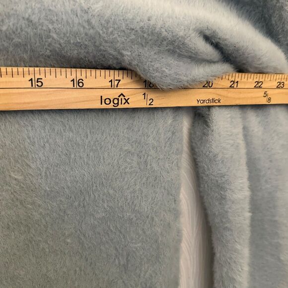 Madewell Light Blue Fuzzy Button-Up Scoop Neck Cardigan – Size XL - Picture 4 of 6